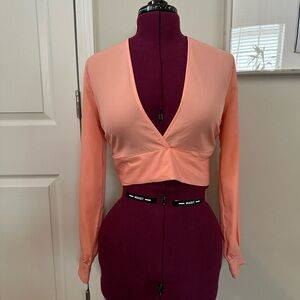 Peach V-Neck Women's Top